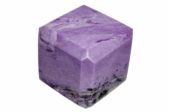 Polished Purple Charoite Cube - Siberia #211775